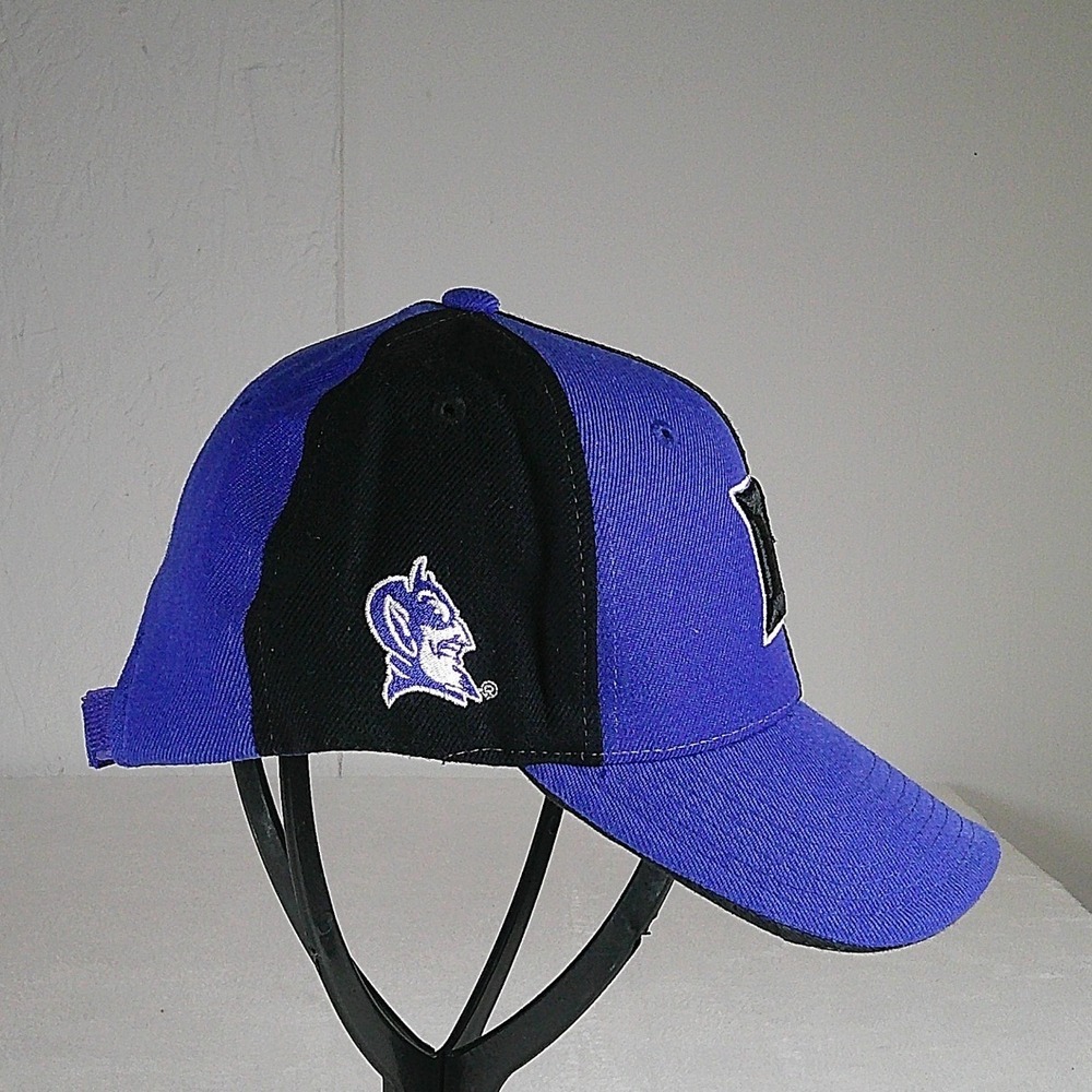 Duke Blue Devils Hat Team Spirit Blue‎ Black Embroidered Baseball Cap NCAA - Picture 2 of 4